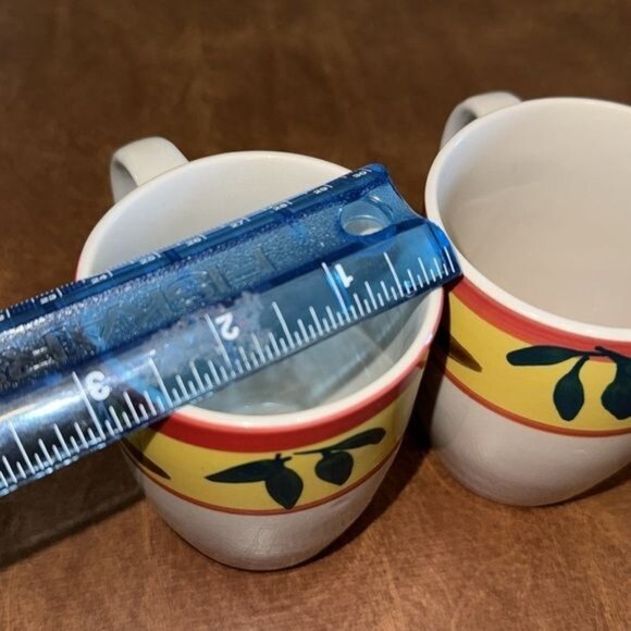 Set Of 4 Country View Rooster Ceramic Mugs 4.25" Tall - Picture 9 of 10